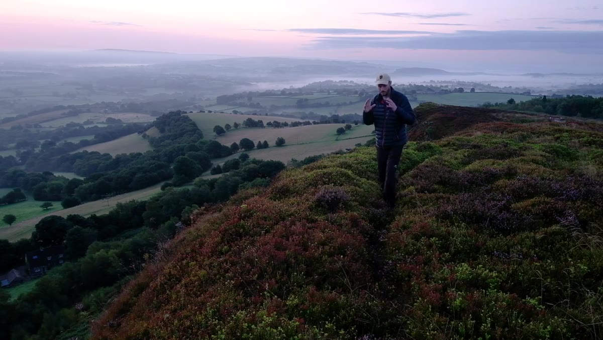 Nigel switching to a longer lens toward the rising sun