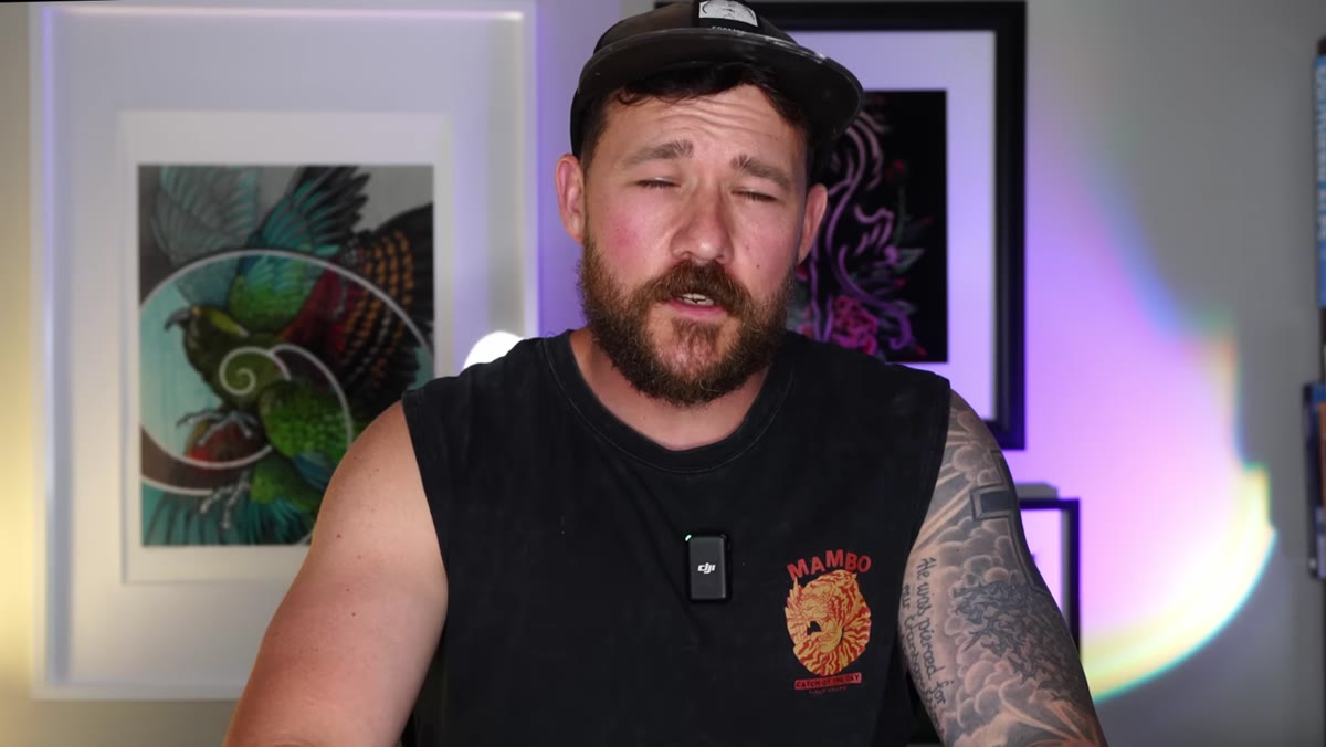 Patino explaining the concept of subject before camera comes out
