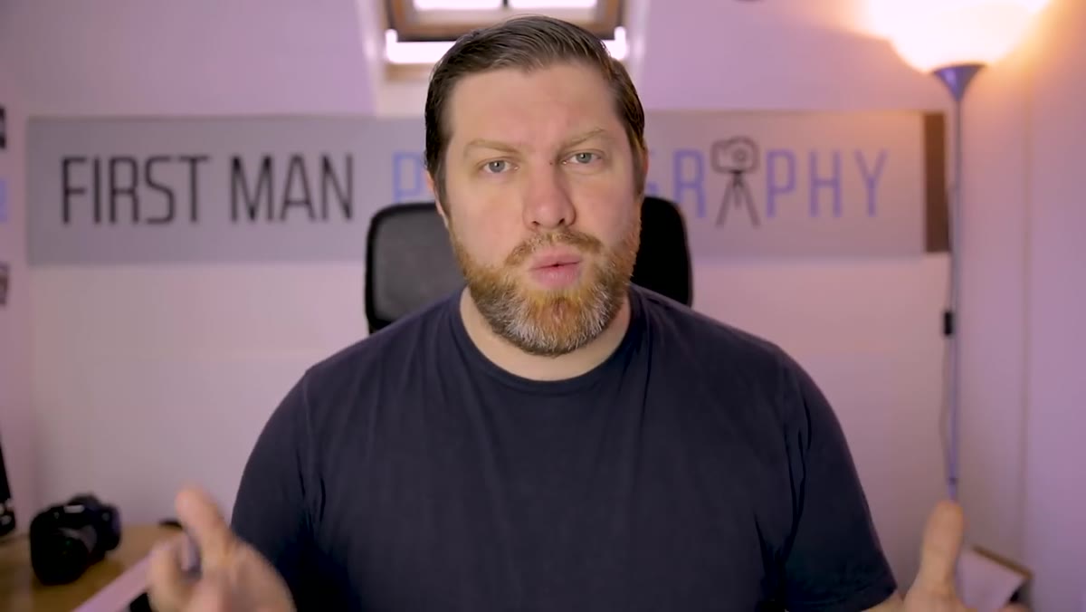 Adam explaining bright sky versus dark foreground exposure problem