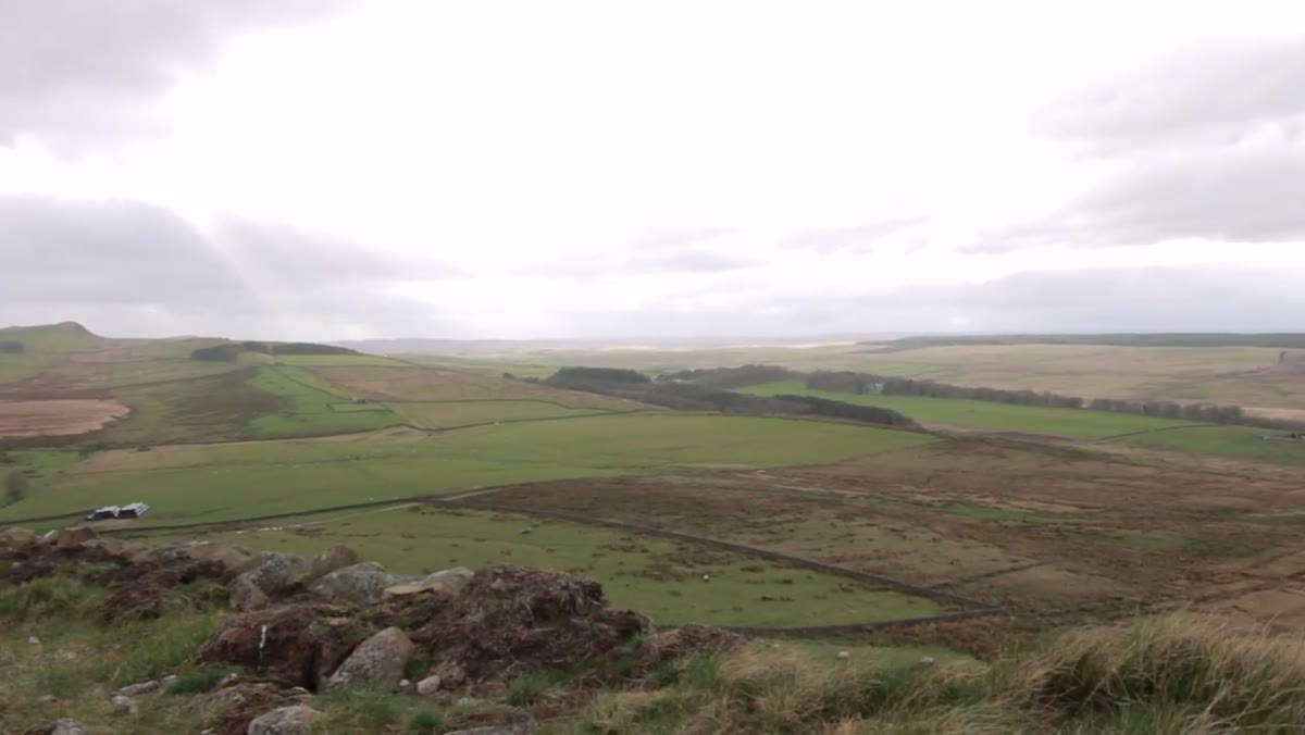 Standing at highest point of the wall with panoramic views