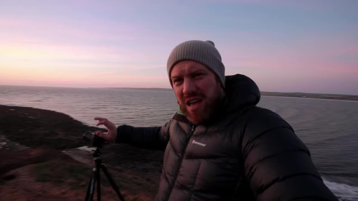 Camera on tripod, photographer dialling in f/8 and ISO 100
