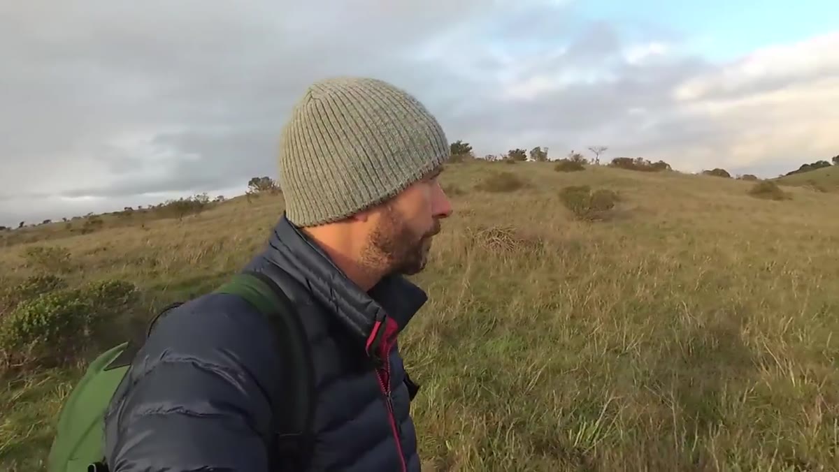 Nigel scanning terrain looking for foreground rocks and trees