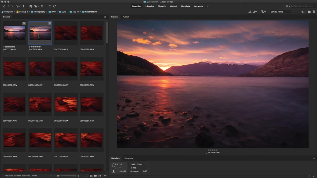 Wide angle and telephoto frames loaded as layers in Photoshop