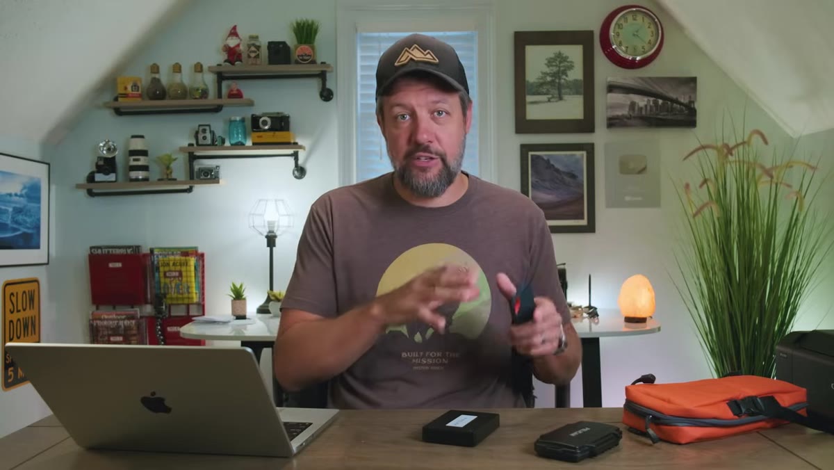caption: Multiple SD cards retained, not formatted, during travel