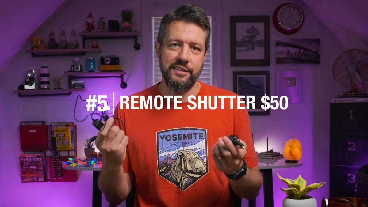 Two remote shutter releases shown side by side on table