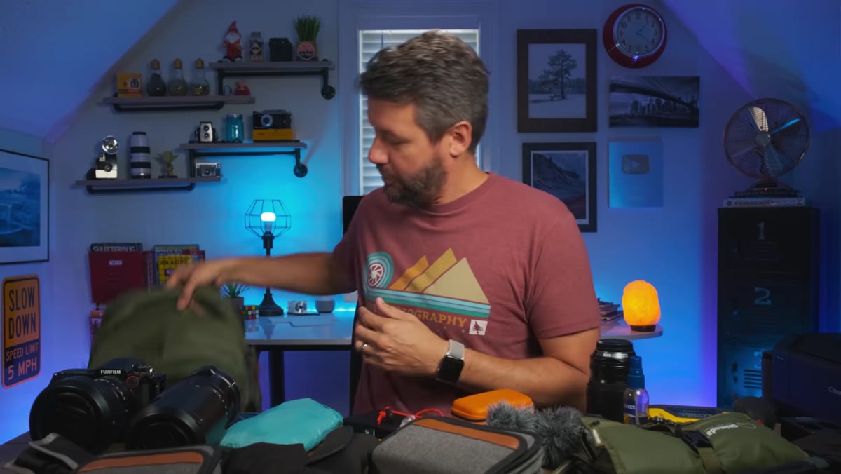 Shimoda Explore V2 bag sitting on desk