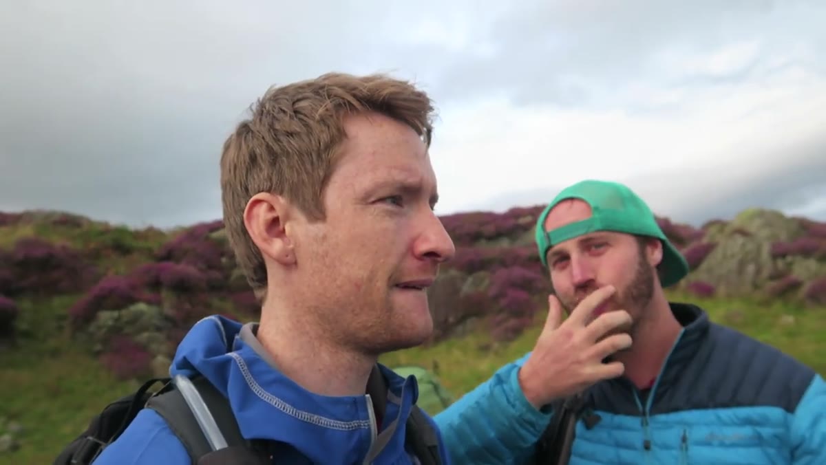 Brendan explaining foreground-first approach on the heather fell