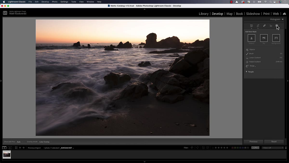 Masking panel open, mask options visible on screen