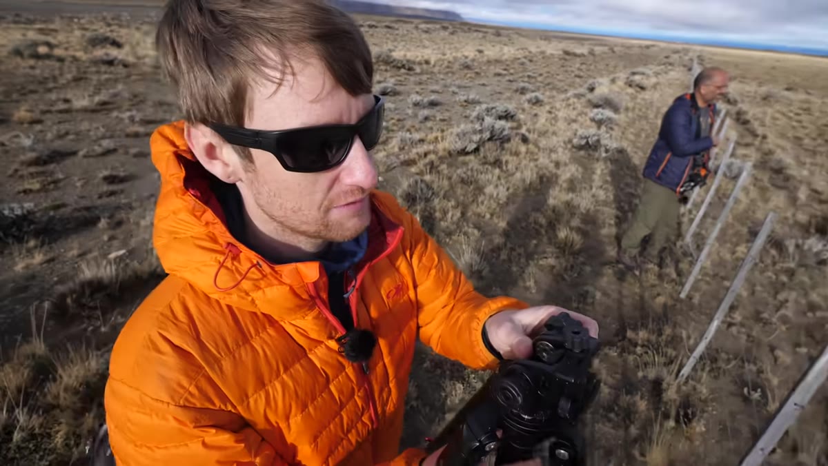 Leveling the bowl head on uneven ground in Patagonia