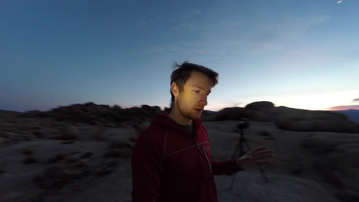 Heaton speaking to camera about targeting a single image