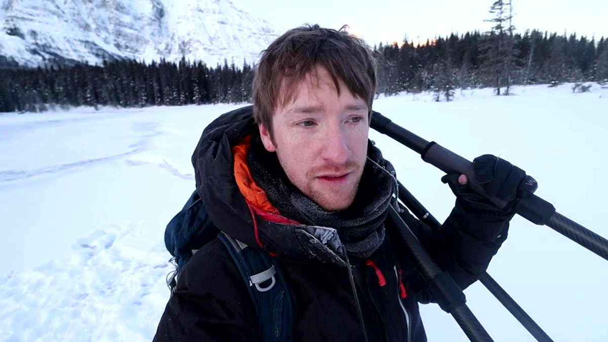 Crack opening in lake ice with water seeping through