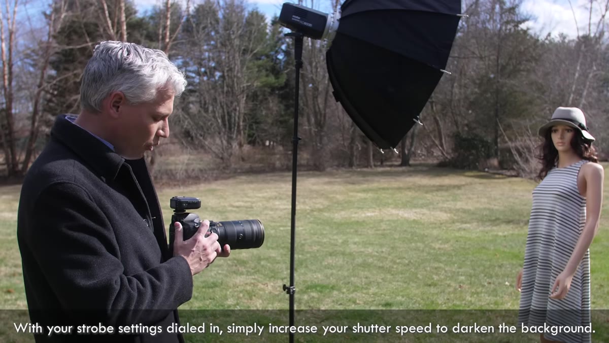 Camera showing very fast shutter speed with darkened background