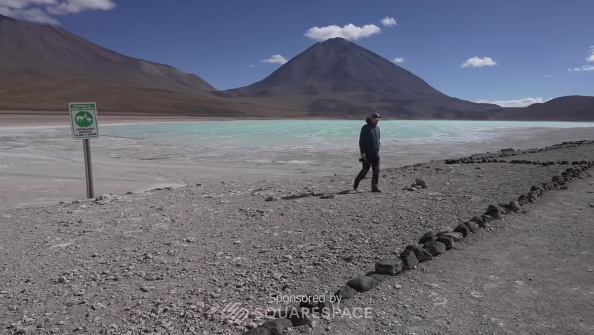 Stark Altiplano landscape with vivid colors and hard shadows