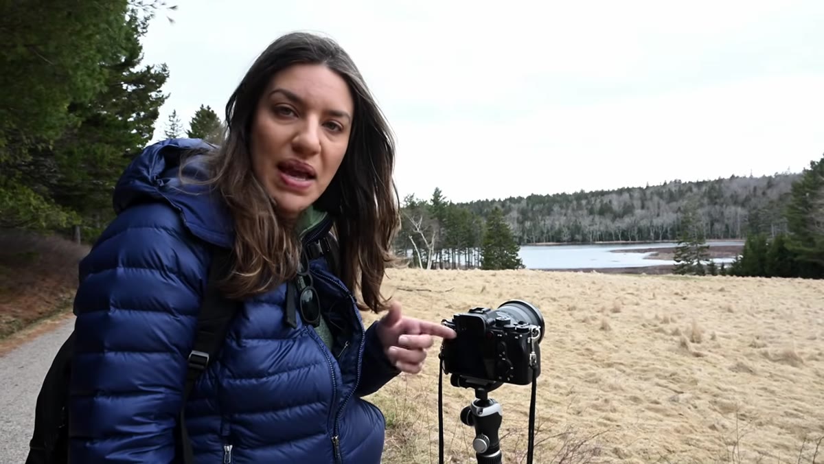 Caption: Sony Alpha 1 menu system shown on camera screen