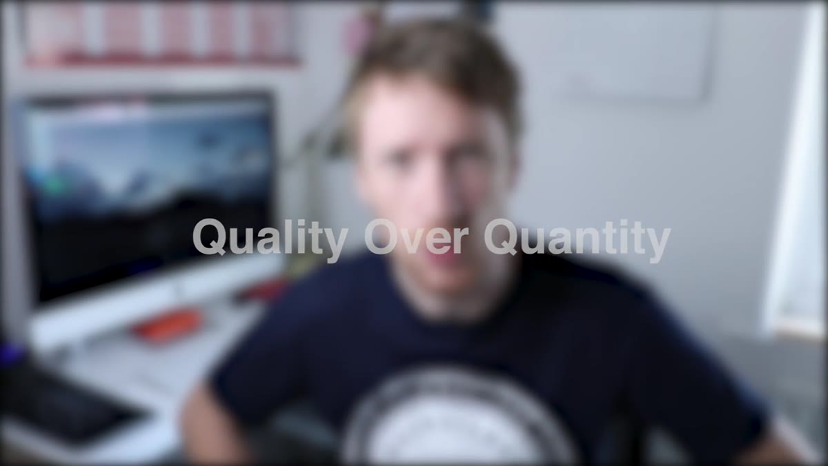 Thomas Heaton speaking directly to camera about quality over quantity
