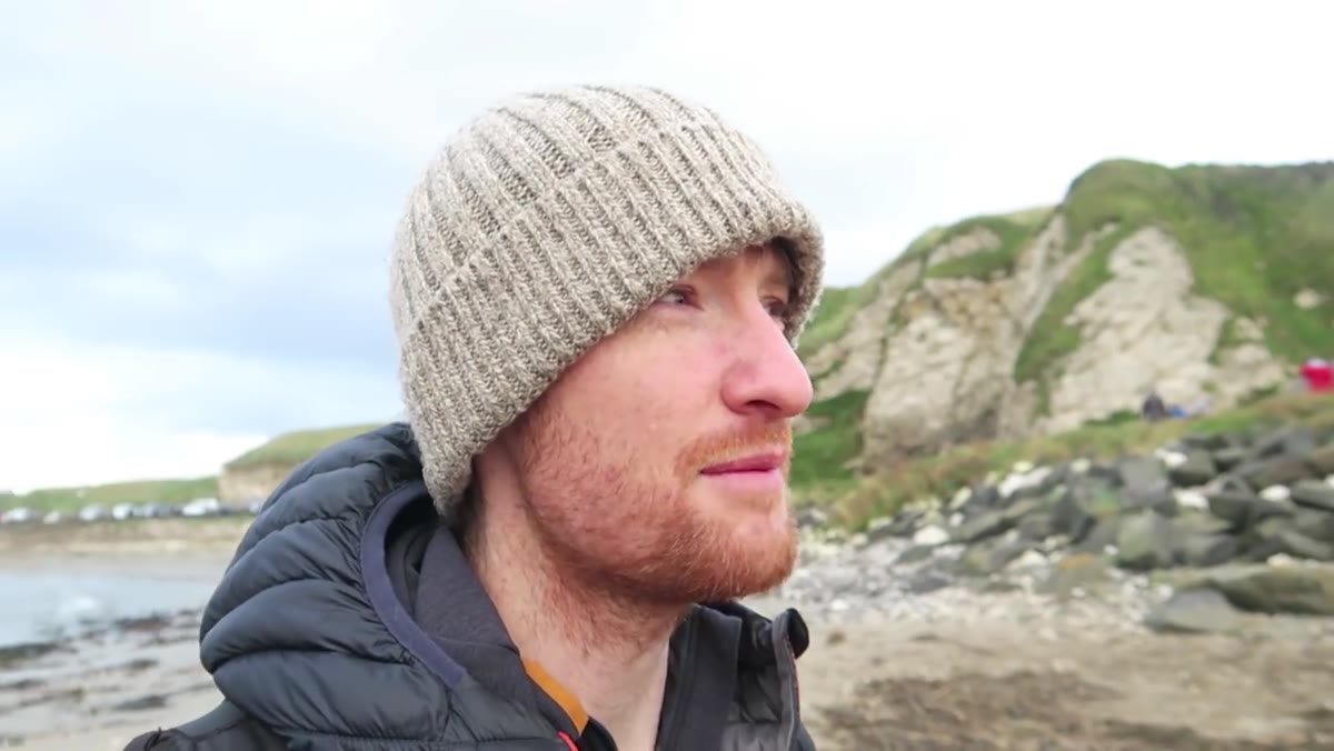 Ballintoy Harbour, sea stacks and rock formations at dusk