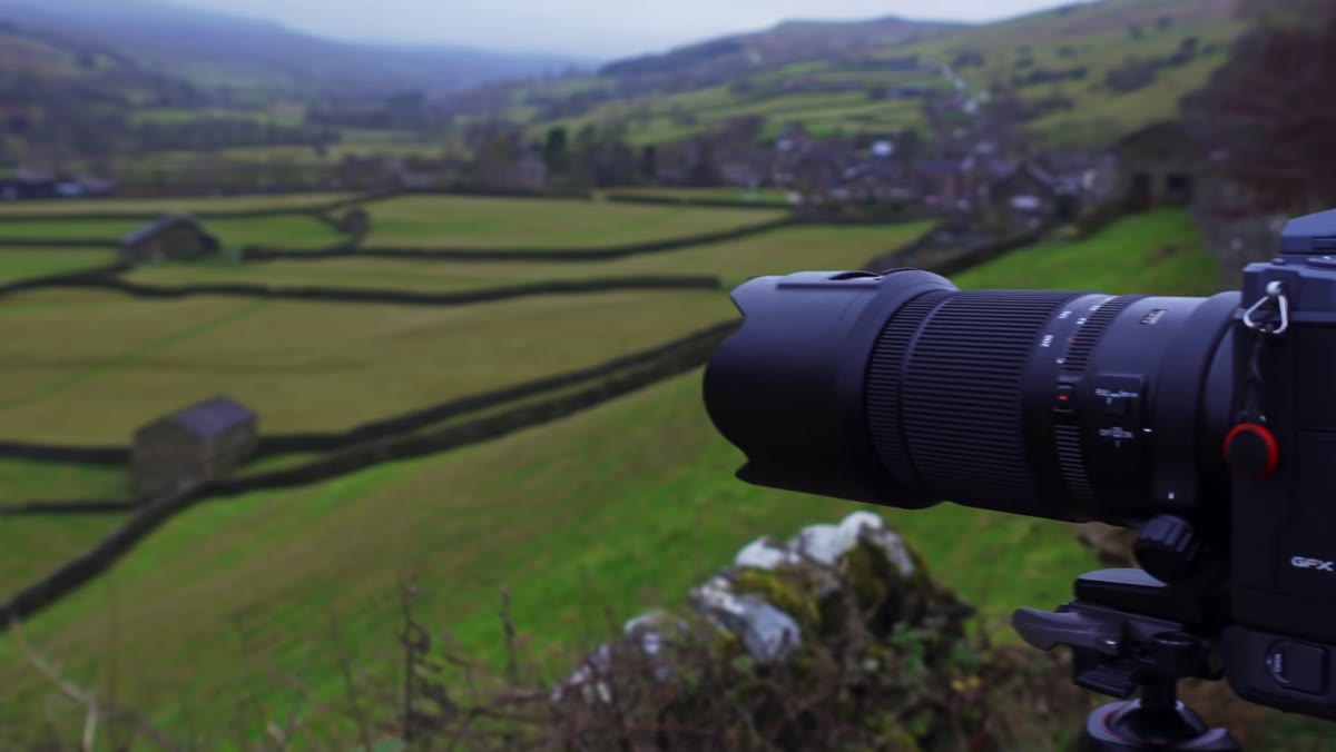 Fujifilm GFX 100 medium format camera shown in the field