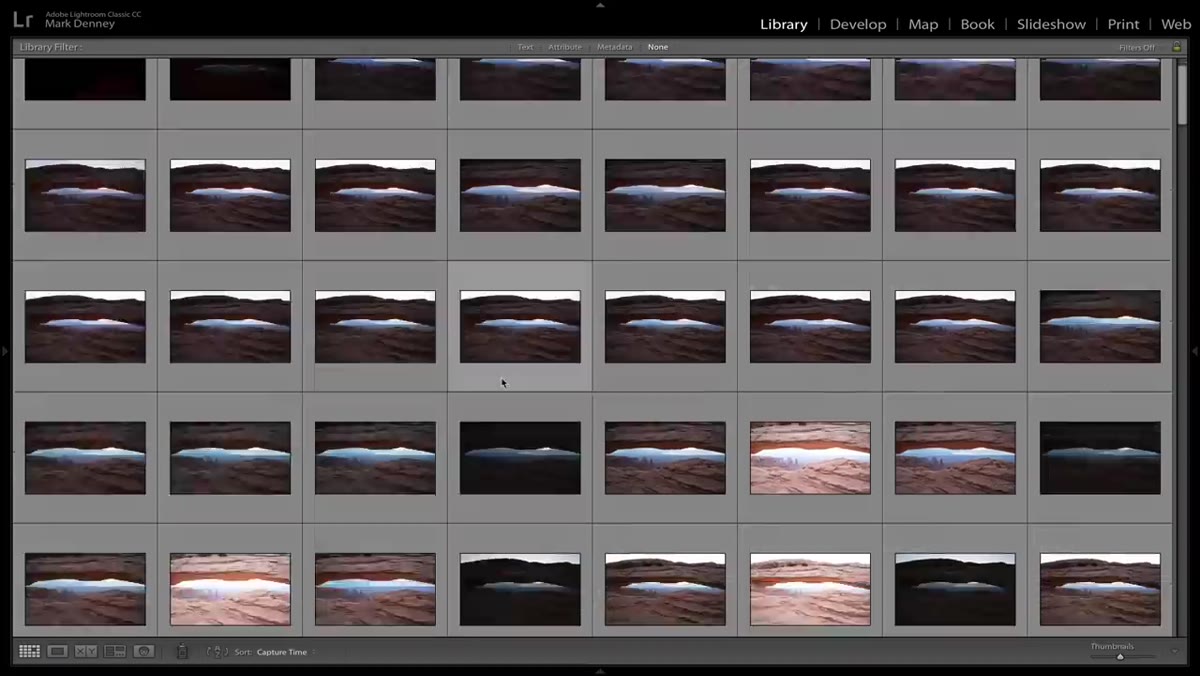 Multiple composition attempts at same scene shown side by side