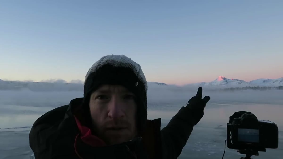 Mist rising rapidly to mirror the mountain peak shape