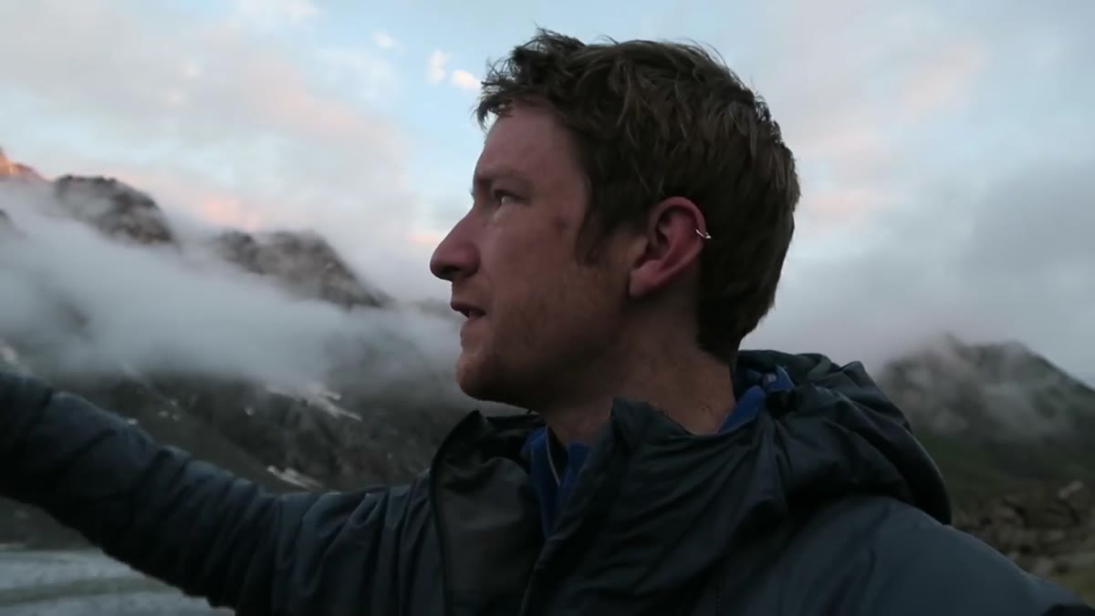 Heaton framing snowy peaks, explaining filter decision