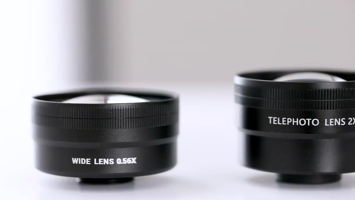 Comparison of standard phone focal length versus wide lens attachment