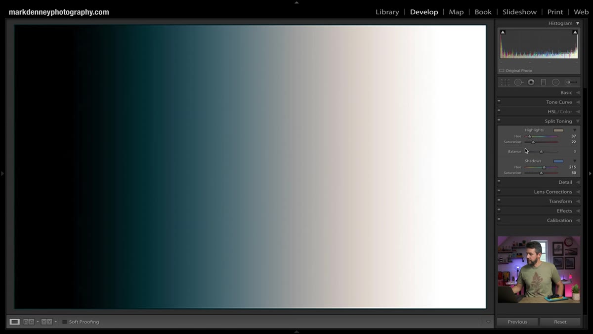 Shadow color picker with blue selected