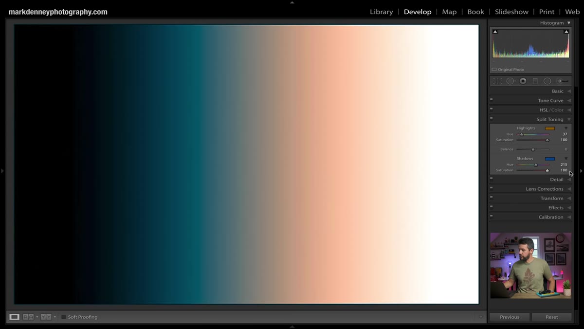 Saturation sliders adjusted for highlights and shadows