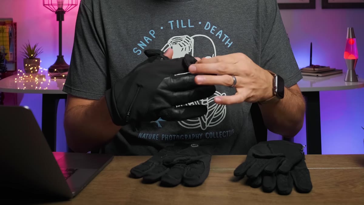 Mark shifts focus downward, addressing foot warmth for stationary shooting