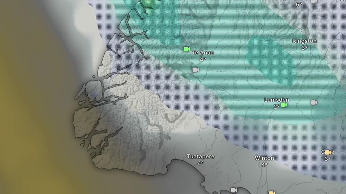 Live satellite loop showing cloud movement over a region