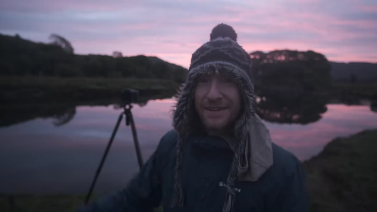 Thomas reacting to unexpected second wave of sunrise color