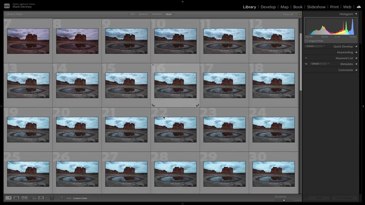 Side-by-side near-identical Moab images on screen