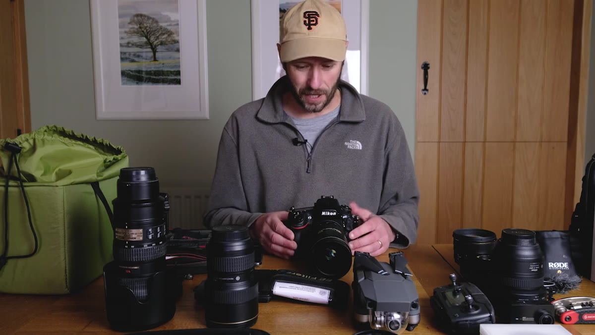 Nigel holding the Nikon D810, showing its body construction