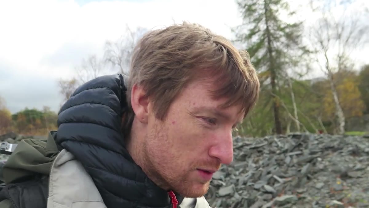 Thomas describing the day&rsquo;s plan while walking toward the quarry