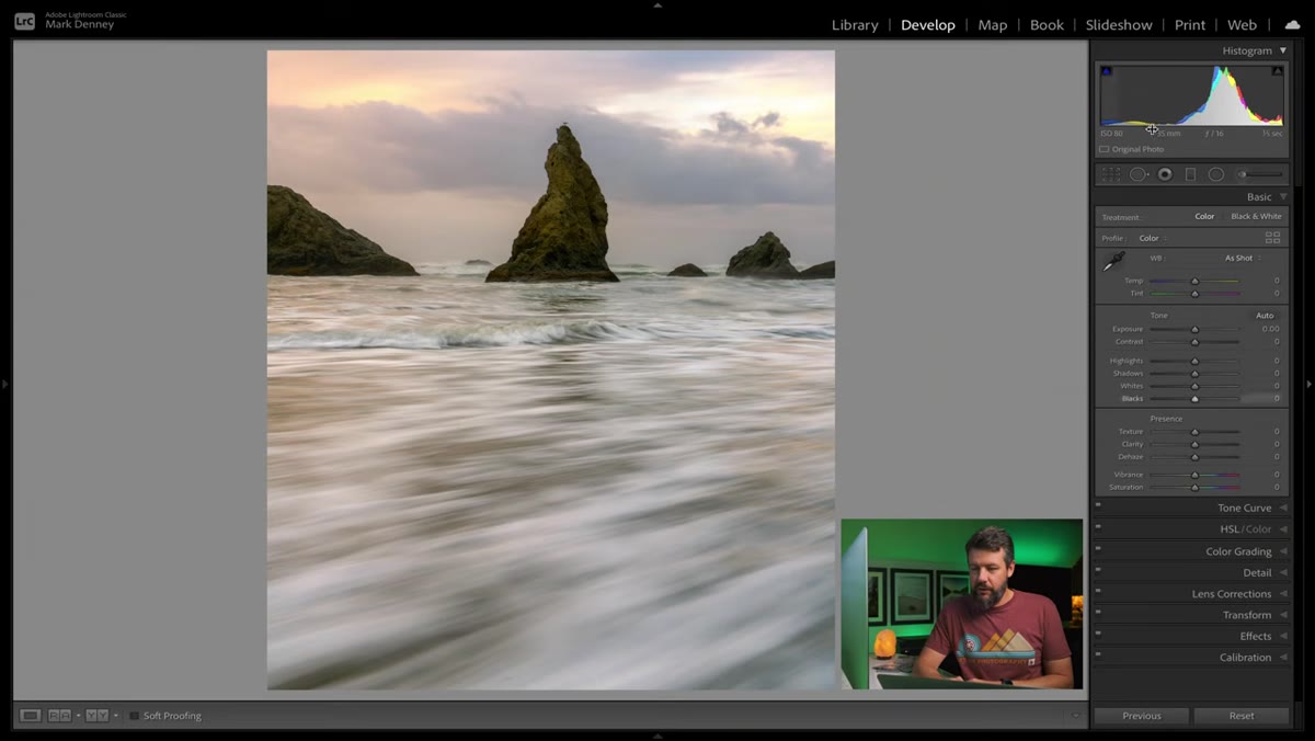 Graduated filter being dragged down from top of frame