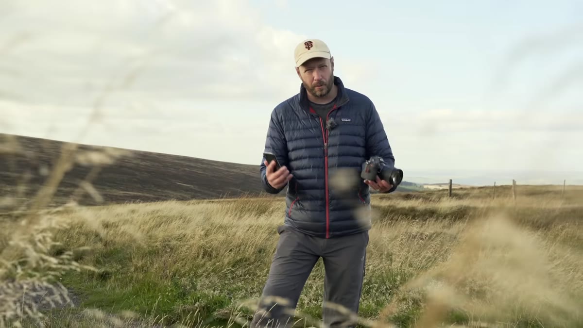Phone GPS map showing marked waypoints in the field